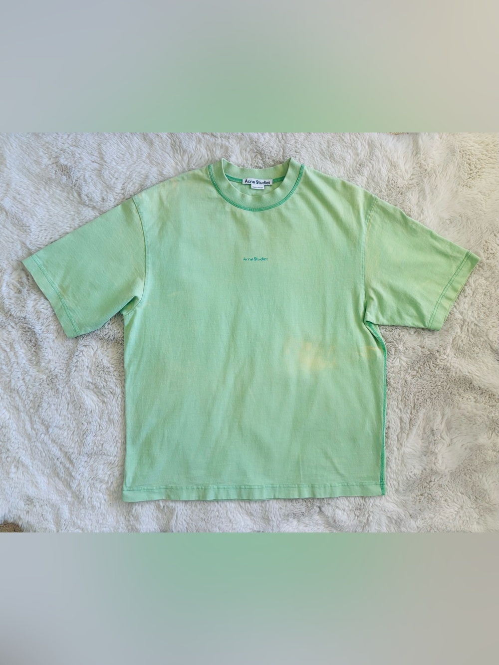 Acne Studios SS T shirt/Sweat Shirt Nextarrow Green & White Tye Dye  Size: M